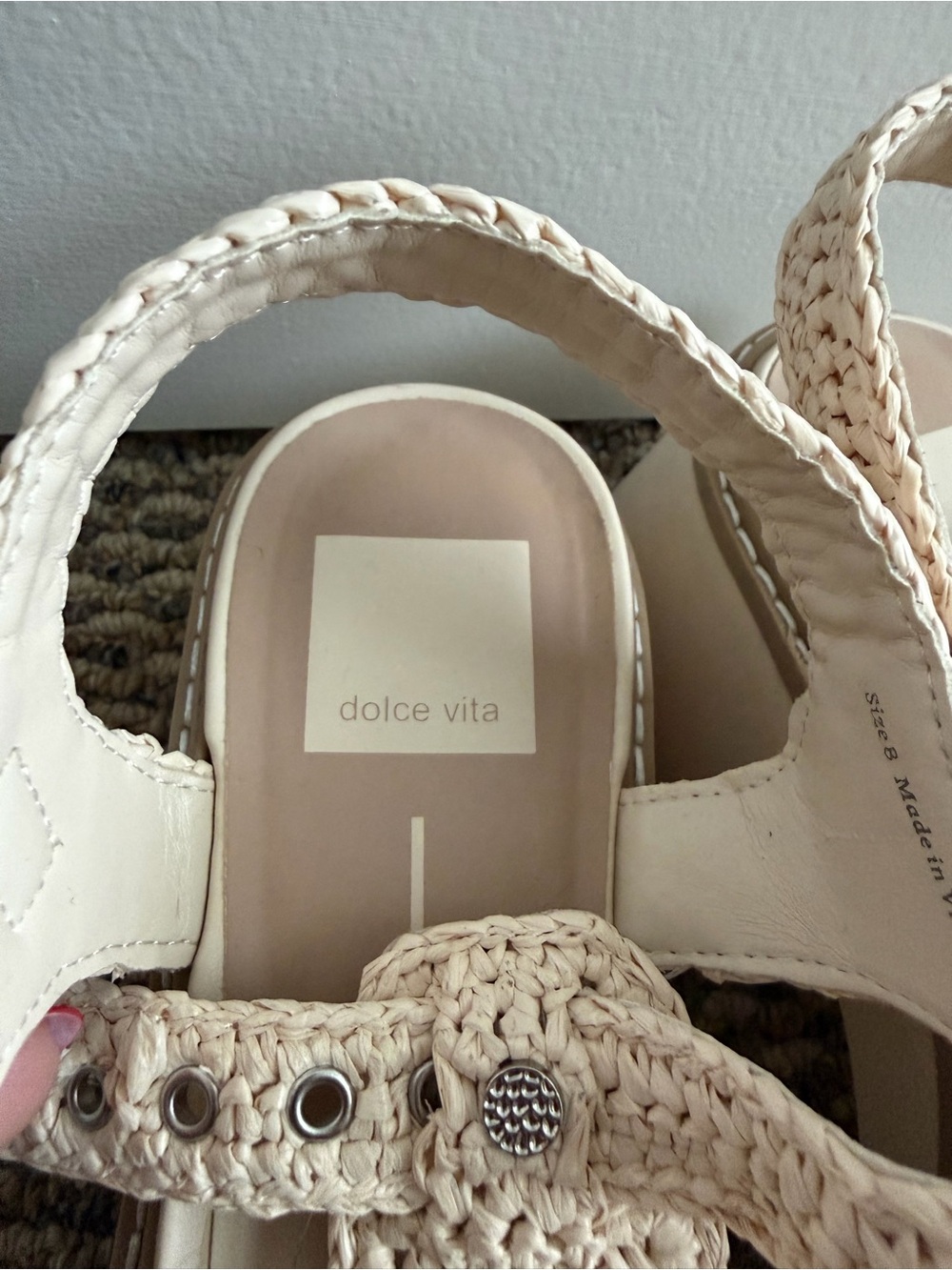 Dolce Vita Cream Woven Platform Sandal - Picture 5 of 8